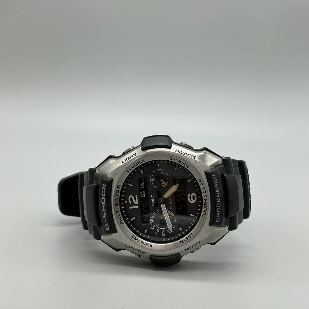 Casio G-Shock GW-2500 Mens Watch 46mm Solar Atomic Black Resin New Capacitor